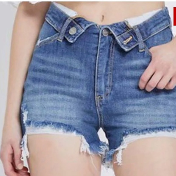 Folded waist Jean Shorts XS/S - Picture 5 of 6